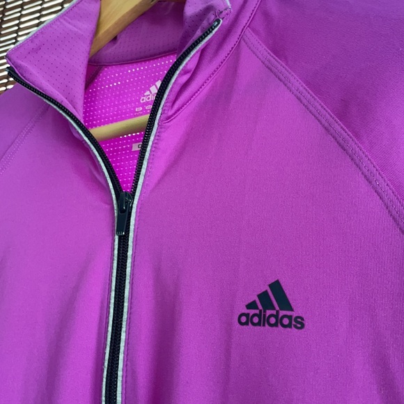 Adidas Purple Full Zip Athletic Pocket Jacket - Picture 4 of 4